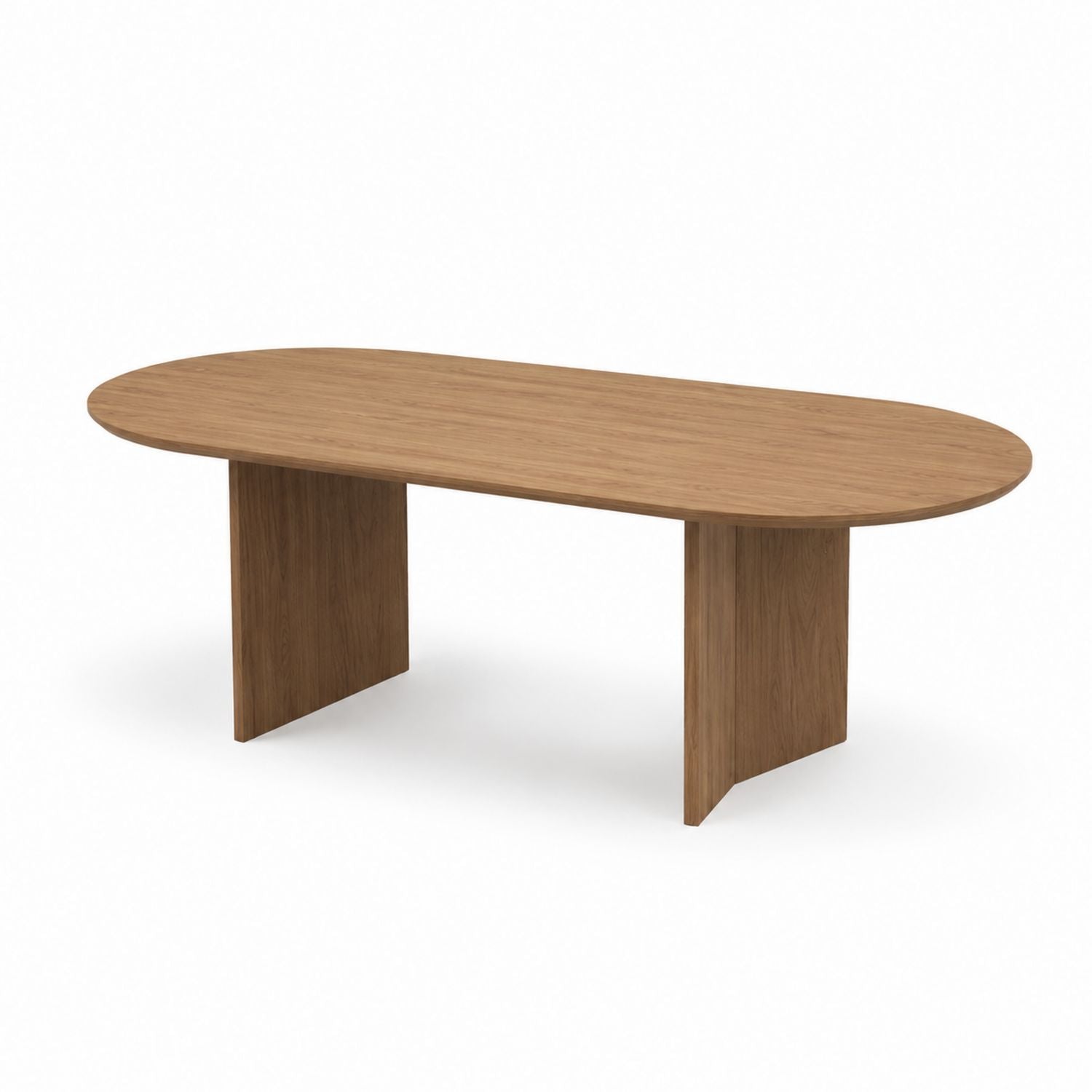 Oval Dining Table Solid Oak Natural Finish 200cm