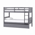 Lit superposé en bois avec échelle taille double