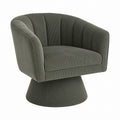 Corduroy Swivel Armchair Olive Green 75cm x 80cm x 70cm
