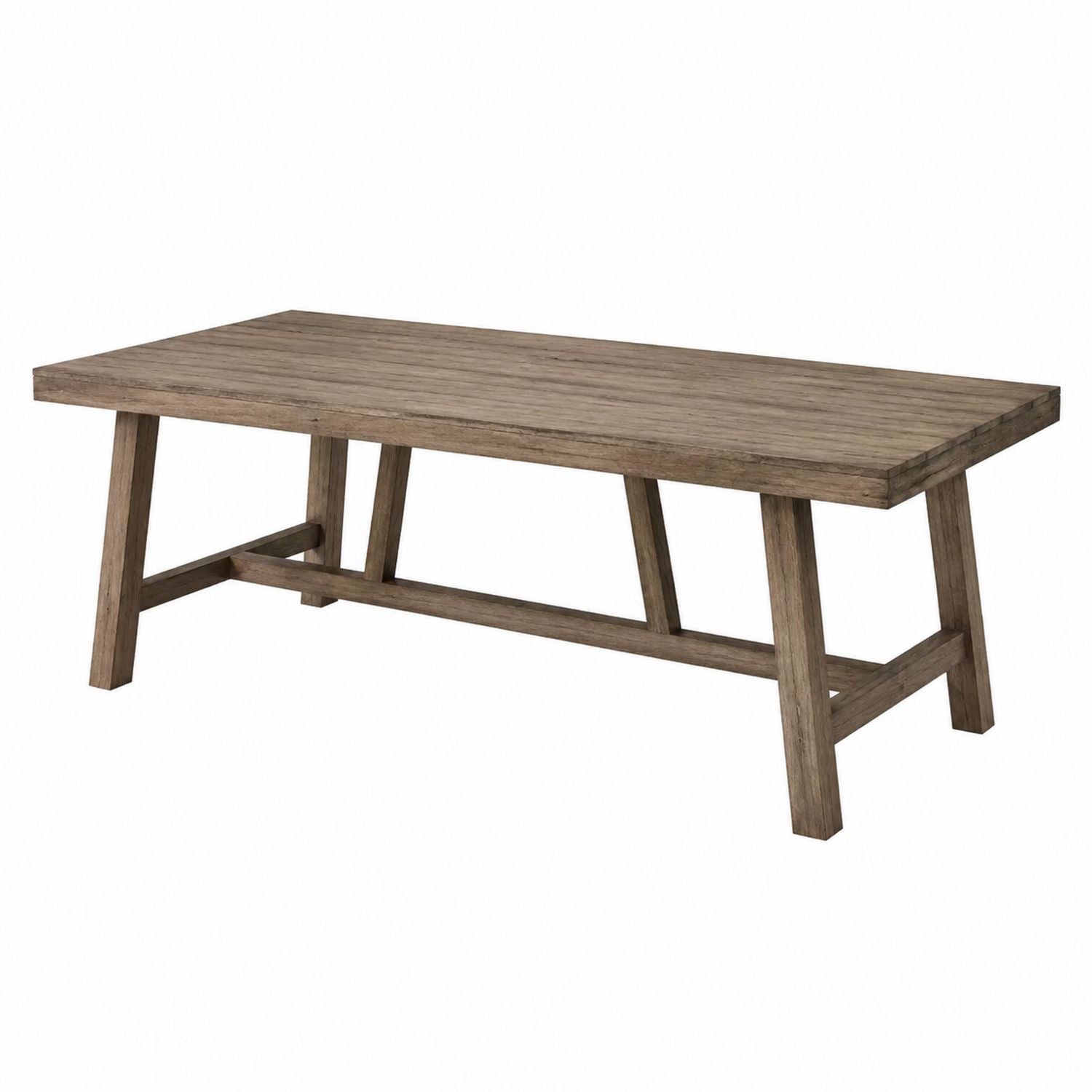 Wood Rectangular Dining Table Brown 180cm x 90cm x 75cm