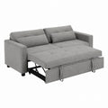 Convertible Sofa Bed with Fabric Upholstery Gray