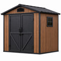 Outdoor Storage Shed High-Density Polyethylene Black 180cm x 120cm x 200cm