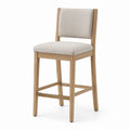 Wood Bar Stool with Fabric Upholstery 102 cm
